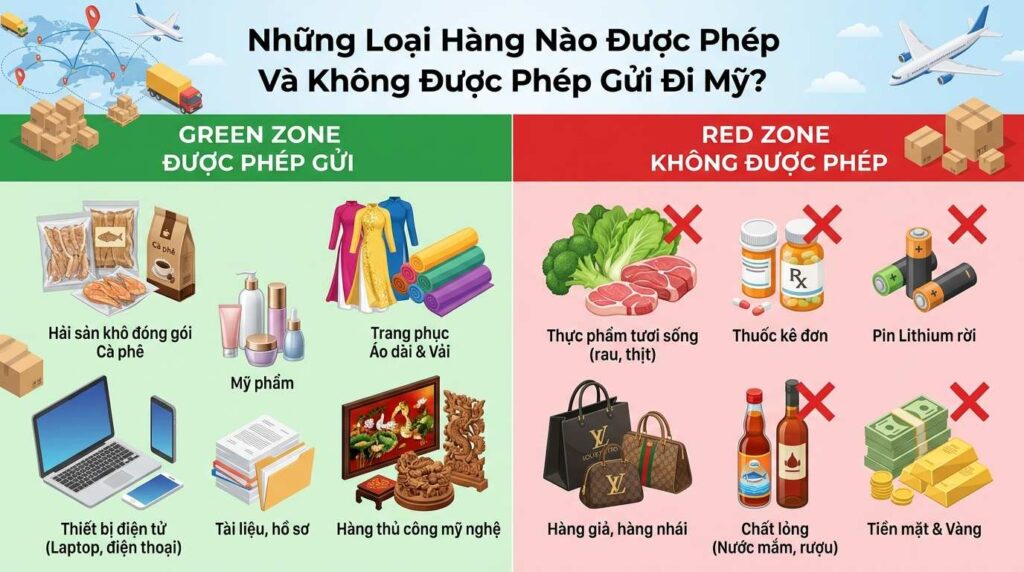 Những Mặt Hàng Nào Được Phép Và Không Được Phép Nhập Vào Mỹ