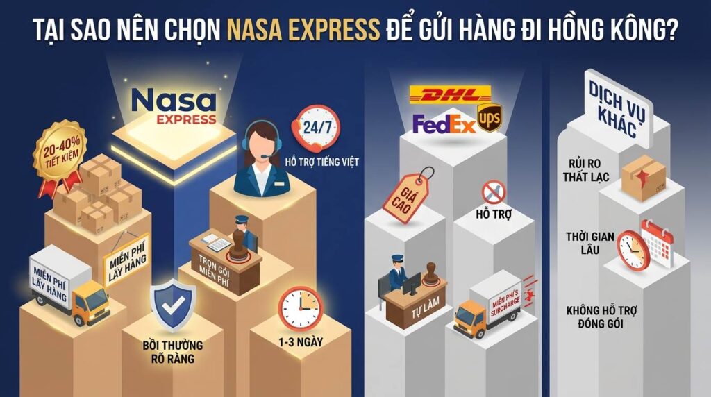 Lý Do Chọn Nasa Express Để Gửi Hàng Đi Hồng Kông