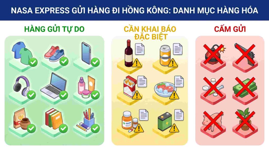 Những Mặt Hàng Được Phép, Hạn Chế, Không Được Phép Nhập Vào Hồng Kông