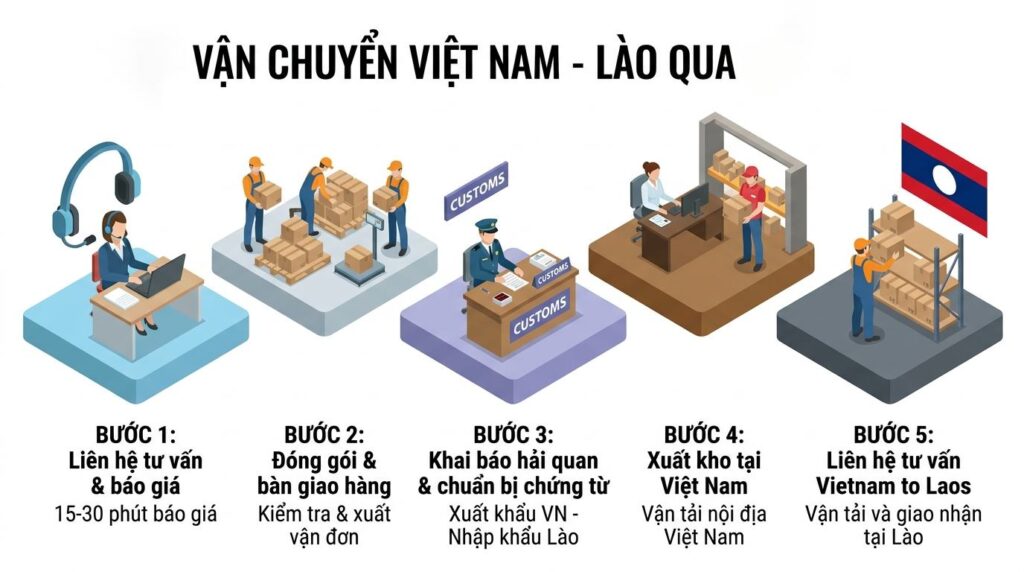 Quy Trình Gửi Hàng Đi Lào Tại Nasa Express