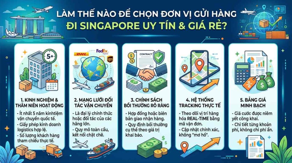 Làm thế nào để chọn được đơn vị gửi hàng đi Singapore uy tín