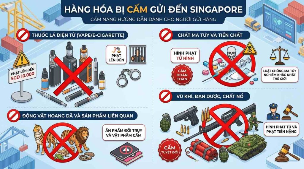 Những Mặt Hàng Cấm Nhập Vào Singapore