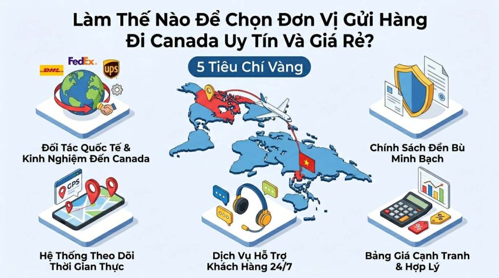 Chọn Đơn Vị Gửi Hàng Đi Canada Uy Tín Và Giá Rẻ Như Thế Nào