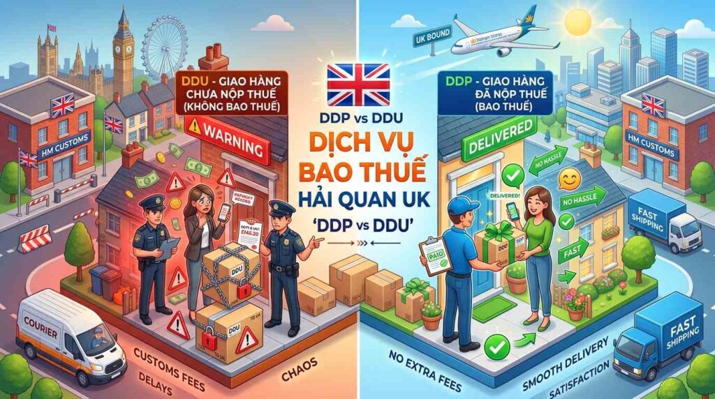 Dịch Vụ Bao Thuế Hải Quan Đi Anh