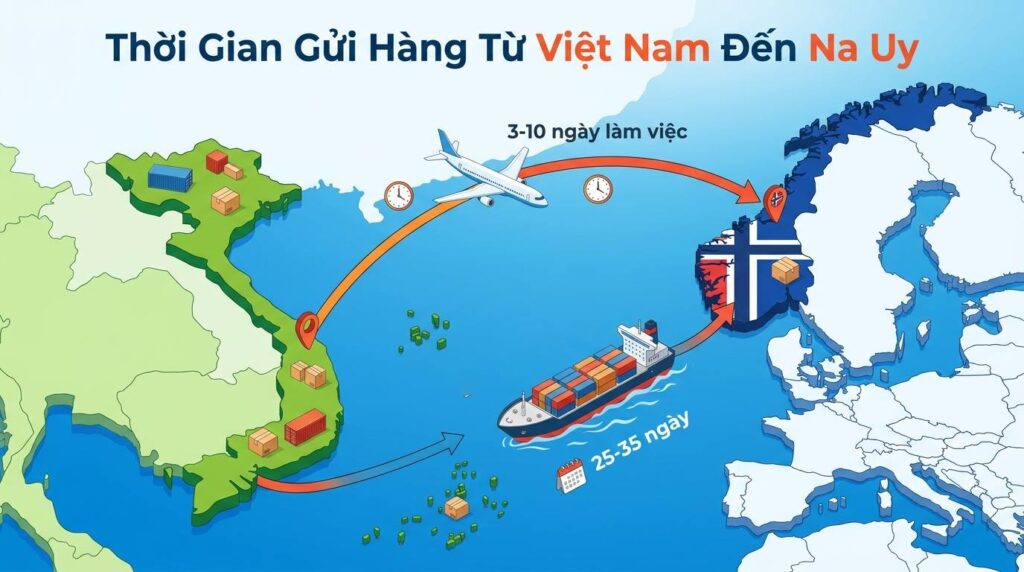 Thời Gian Gửi Hàng Từ Việt Nam Đi Na Uy