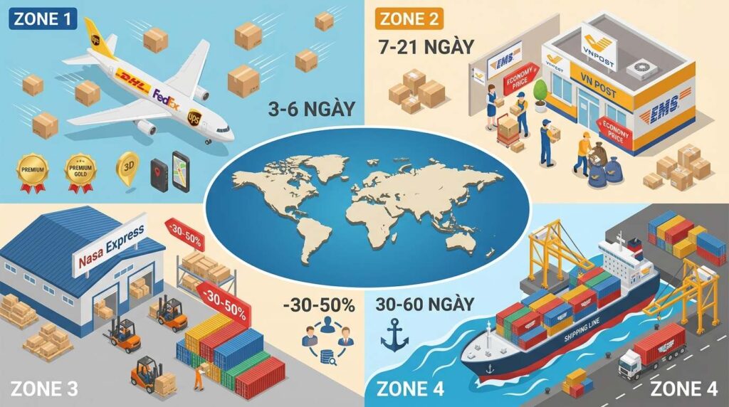 Gửi hàng đi nước ngoài có những hình thức nào