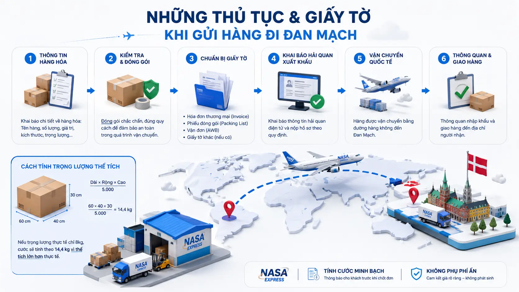 Những thủ tục và giấy tờ khi gửi hàng đi Đan Mạch cần những gì?